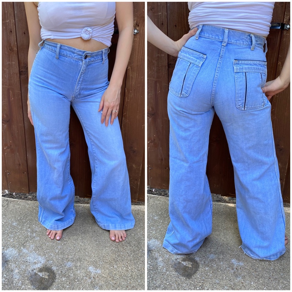 Rare 70s Vintage Bell Bottoms, Flare Jeans Size 4